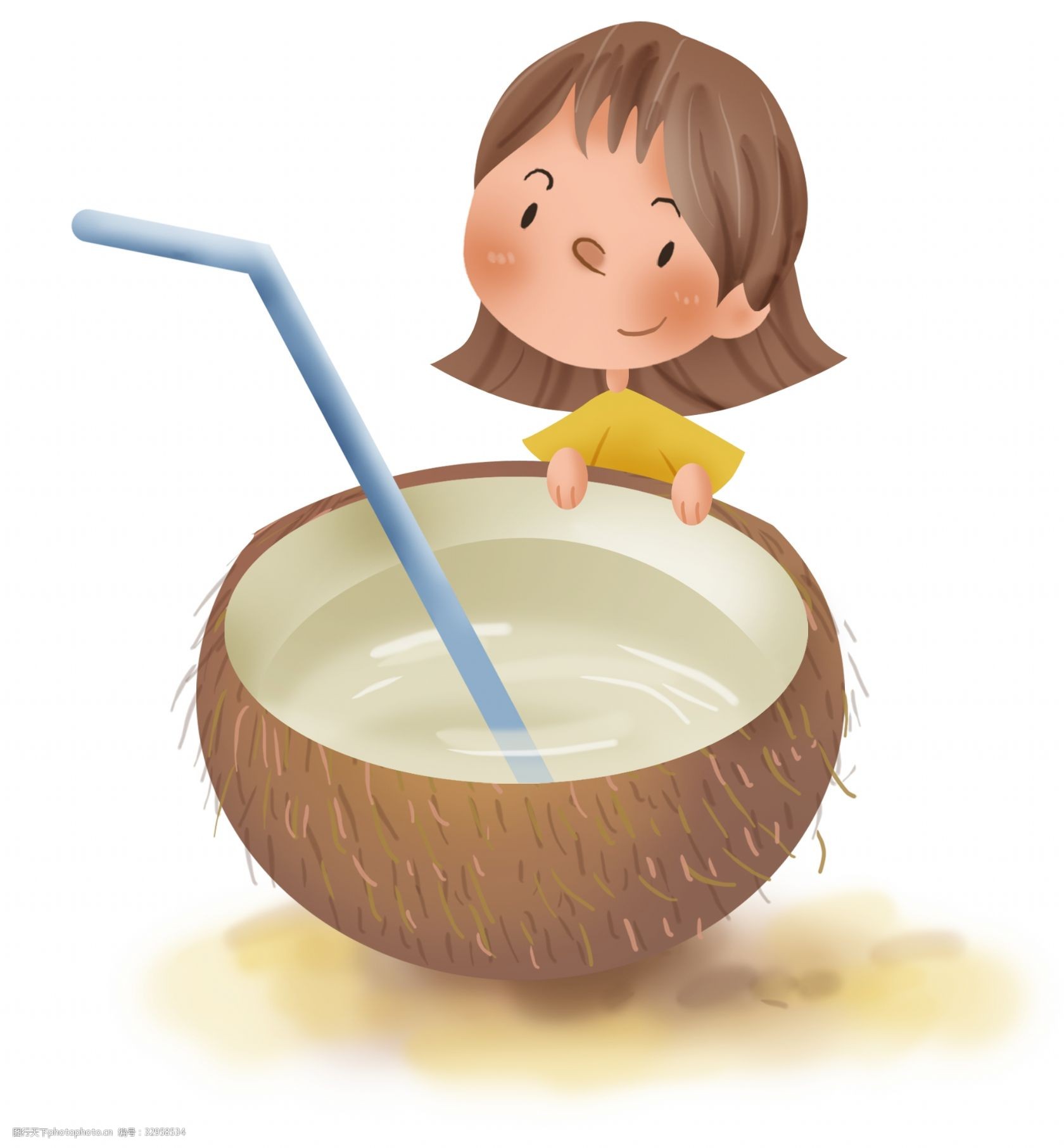 夏季解暑椰子汁和儿童