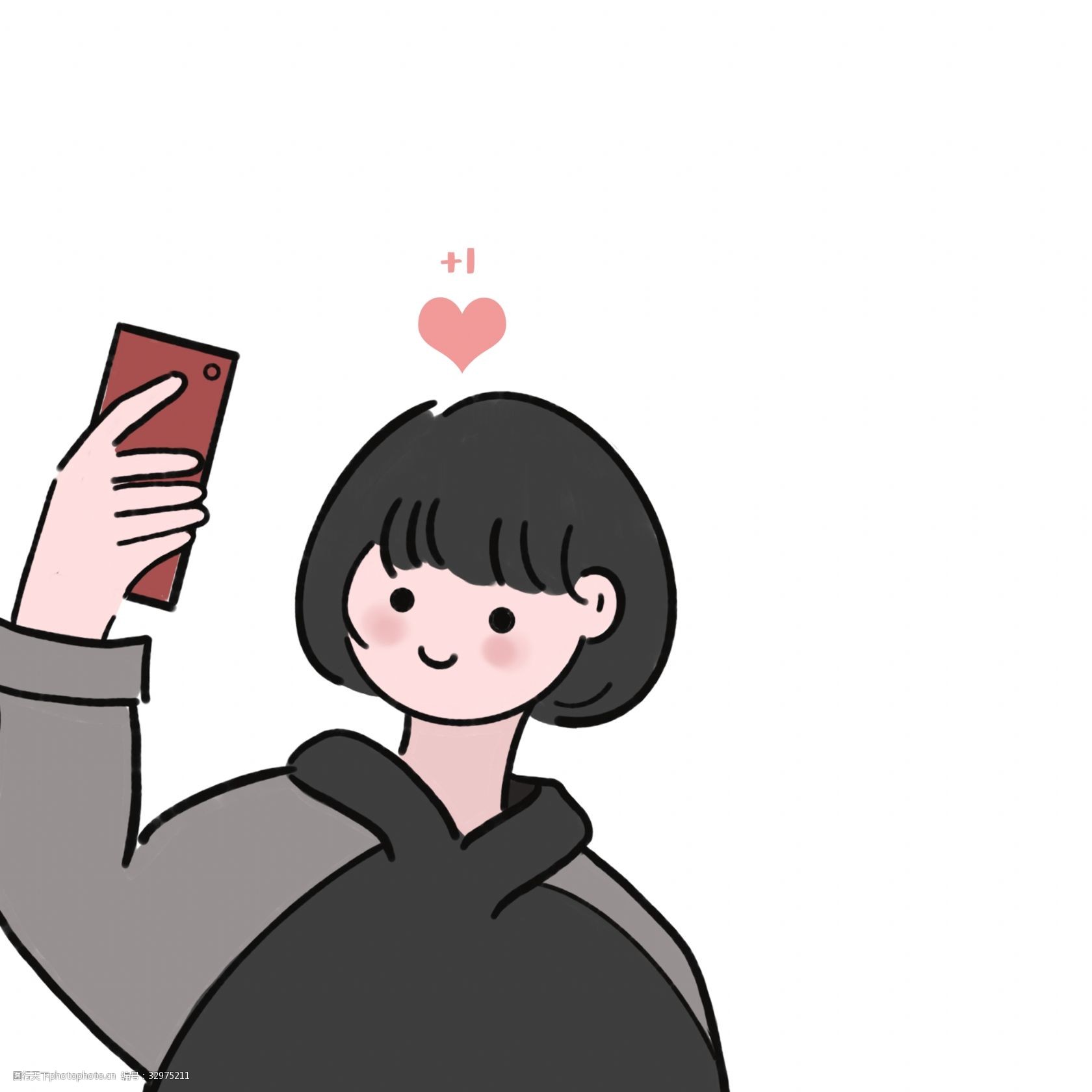 520情人节自拍爱心头像女生