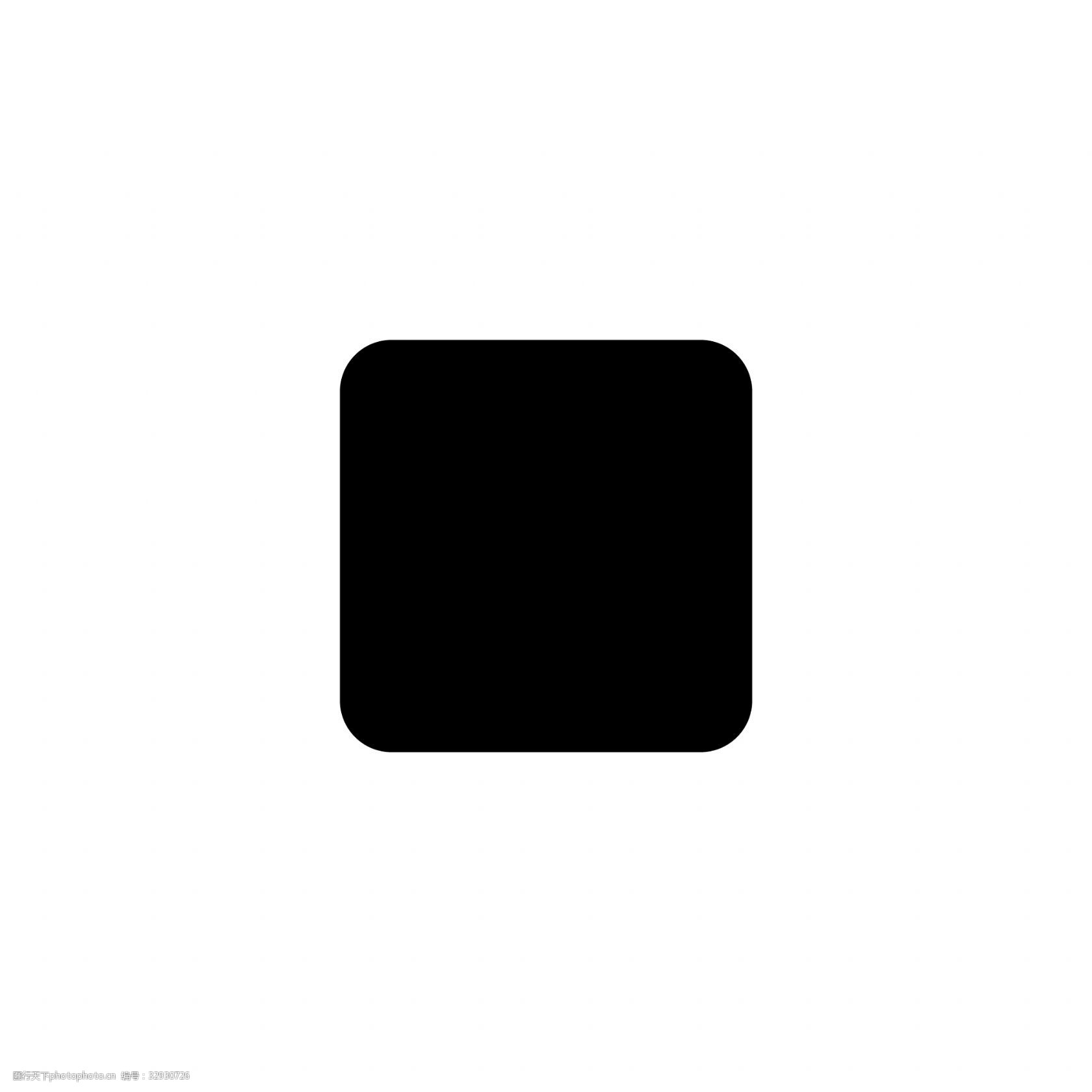 卡通黑色正方形图标