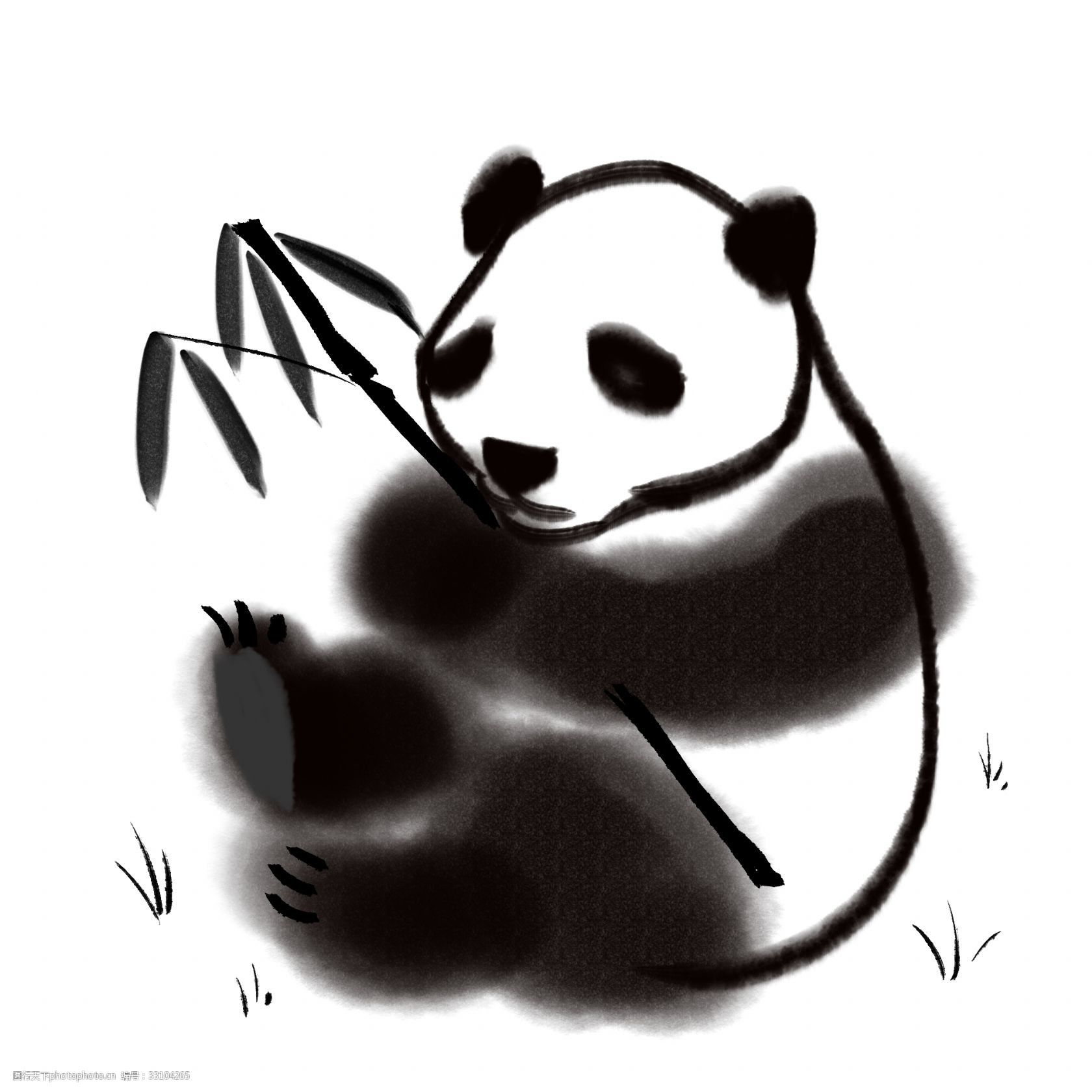 水墨动物熊猫图片 图行天下素材网 水墨动物熊猫图片 图行天下素材网