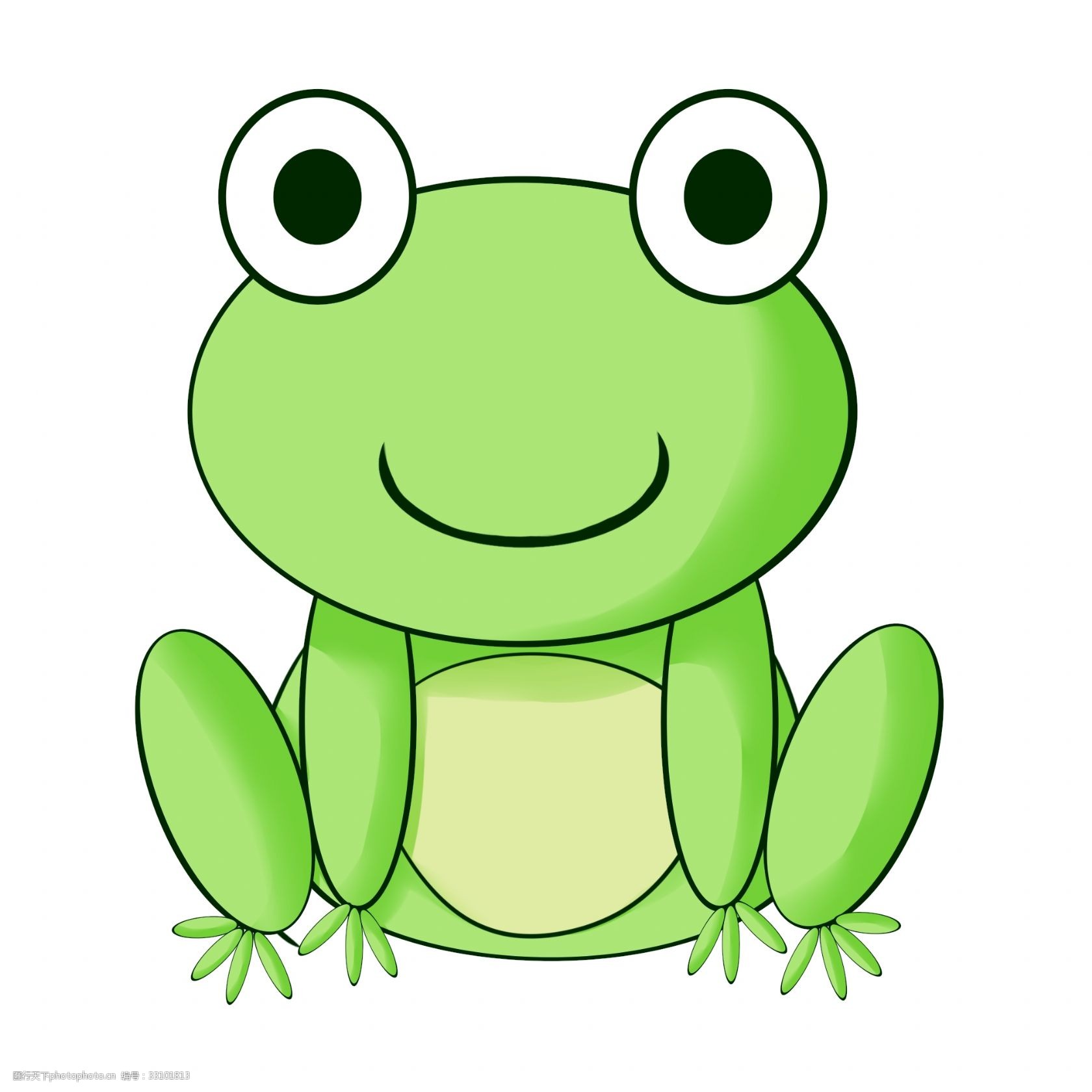 绿色卡通青蛙设计素材免费下载 - 觅知网
