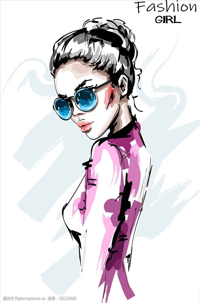 时装女郎 时装展示 时装设计 手绘模特 套装设计 时尚女神 时尚摩登