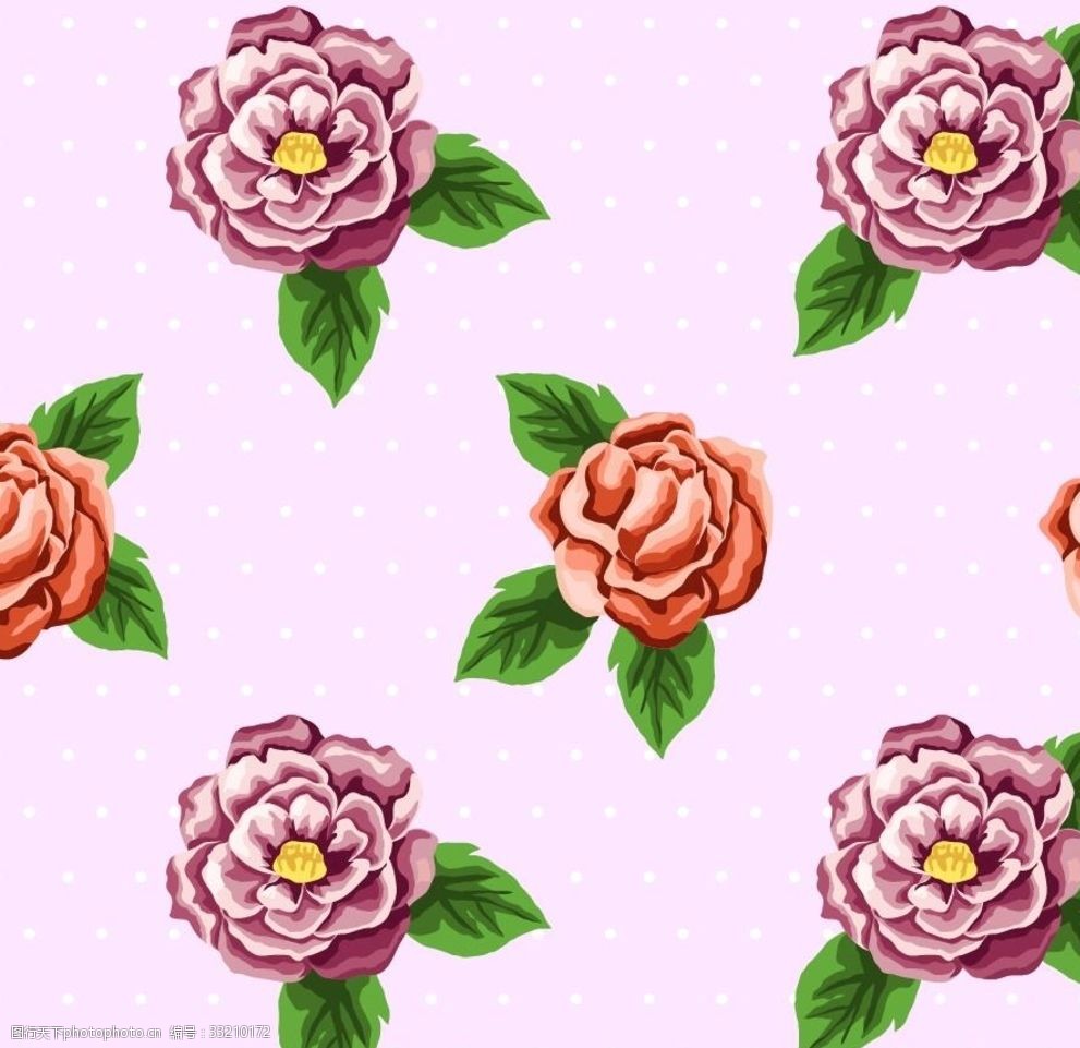 玫瑰花无缝衔接图